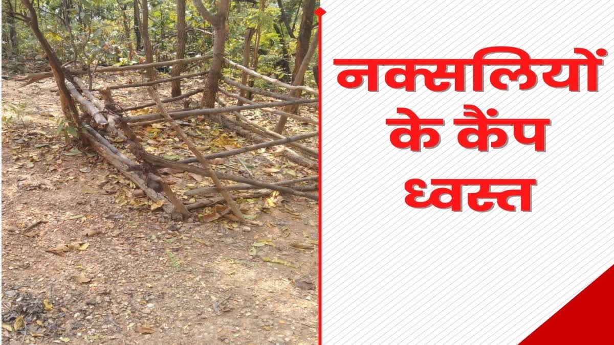 Security forces destroyed Naxalite camp during search operation in West Singhbhum