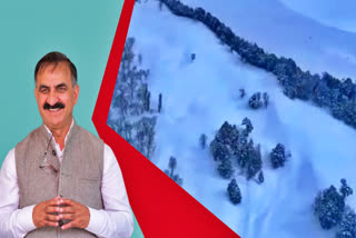 सीएम सुक्खू ने शेयर किया बर्फ से लदे पहाड़ का वीडियो