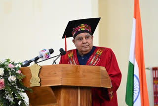Vice President Jagdeep Dhankhar addressed the 18th convocation of Mizoram University in Aizwal on Monday