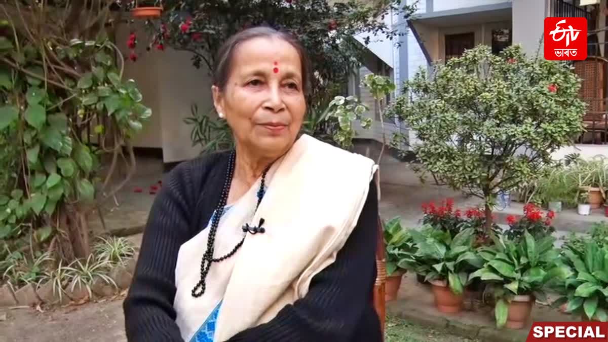 etv bharat exclusive interview with Shantichaya Roy a legendary artist who took jeng bihu to stage from field