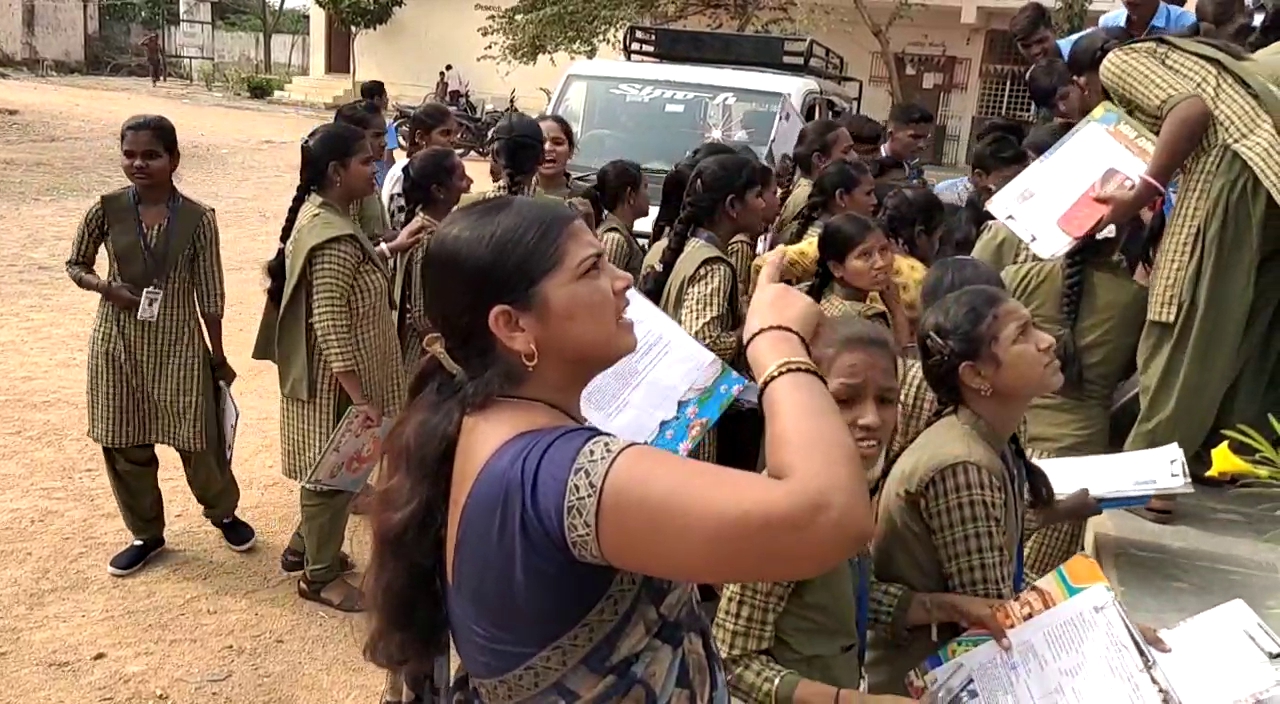 Mother And Her Son Write 10th Exams