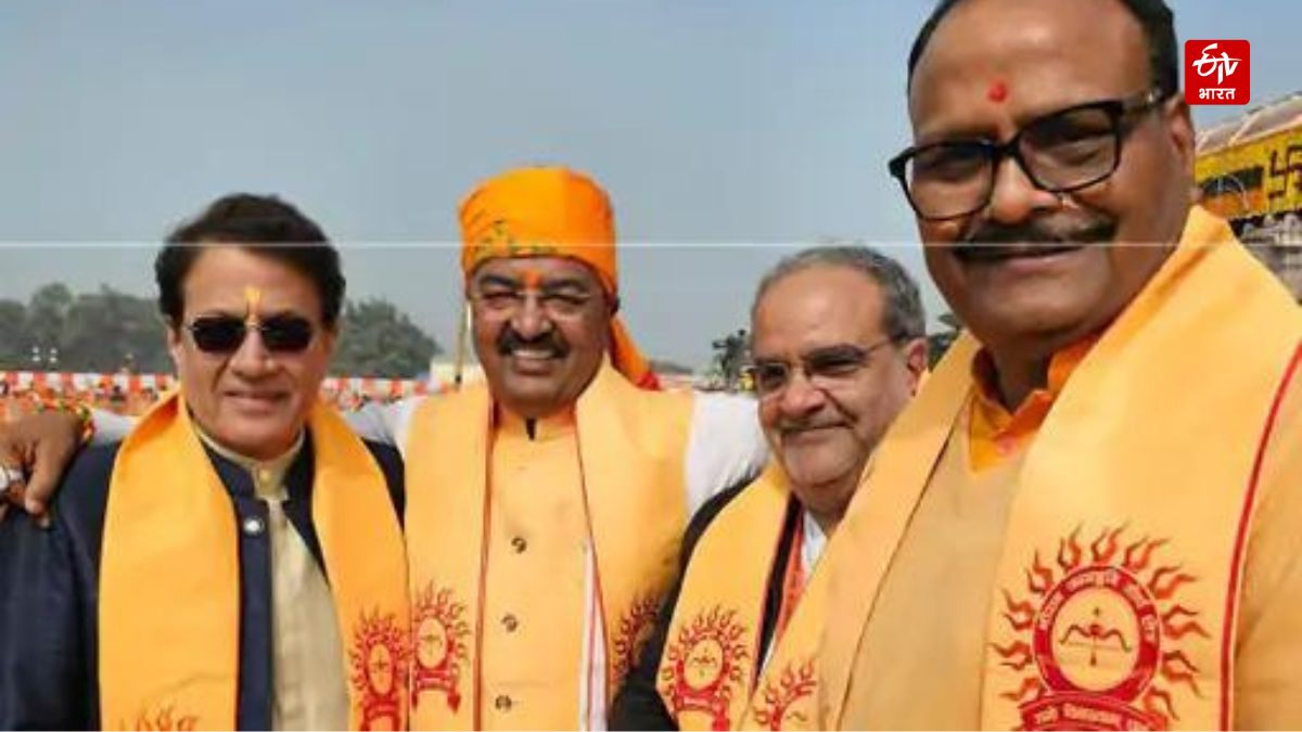 अयोध्या में भाजपा नेताओं के साथ अरुण गोविल.