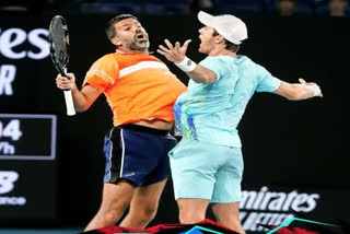 The Indian duo of Rohan Bopanna and Matthew Ebden entered the quarterfinals of the men's doubles on Monday beating Hugo Nys and Jan Zielinski by 7-5, 7-6(3).