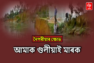 Water rises in Dibru river in Guijan