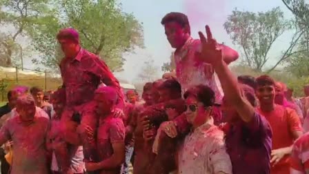 Holi at Police station