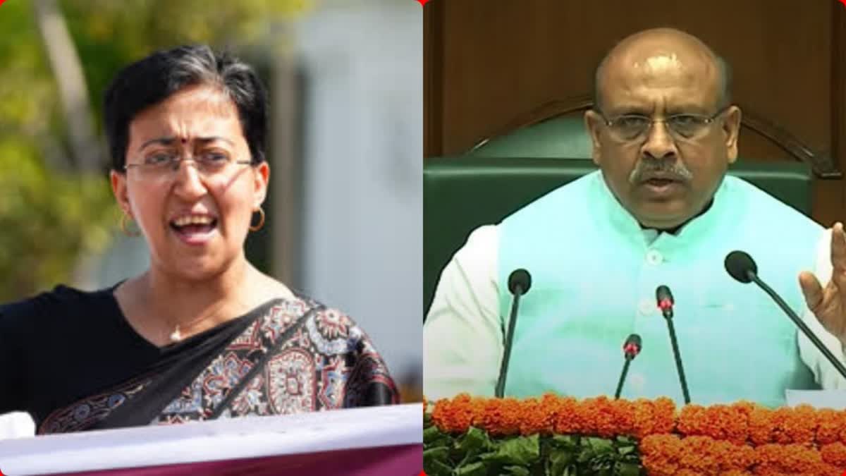 दिल्ली विधानसभा में नेता विपक्ष आतिशी का विधानसभा स्पीकर को पत्र