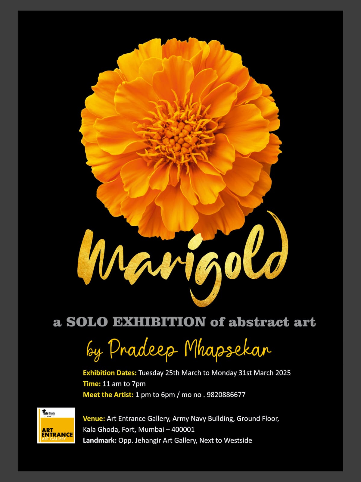 Mapasekar's 'Marigold' painting exhibition