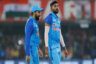 Mohammed Siraj and Rohit Sharma