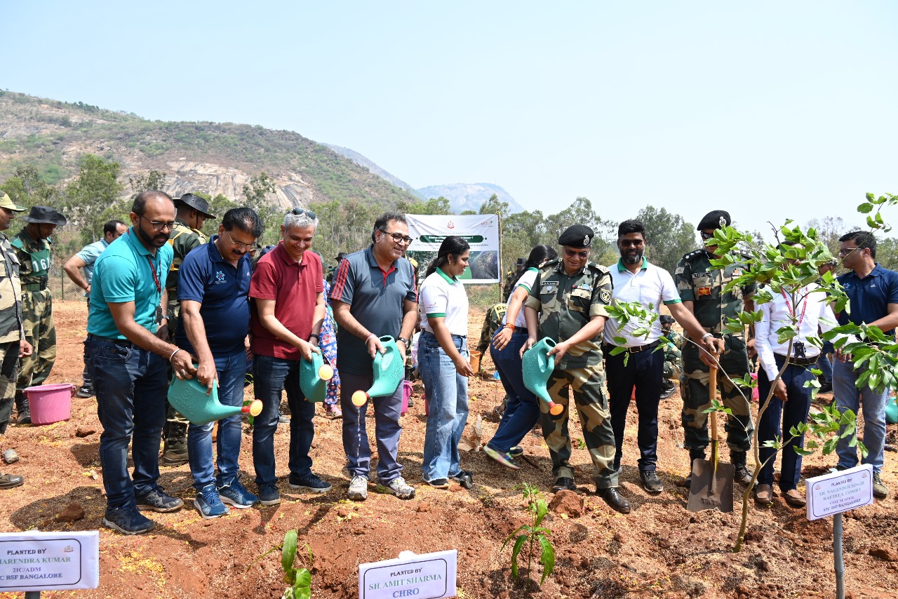 8,500 sapling planting campaign at BSF campus in Devanahalli