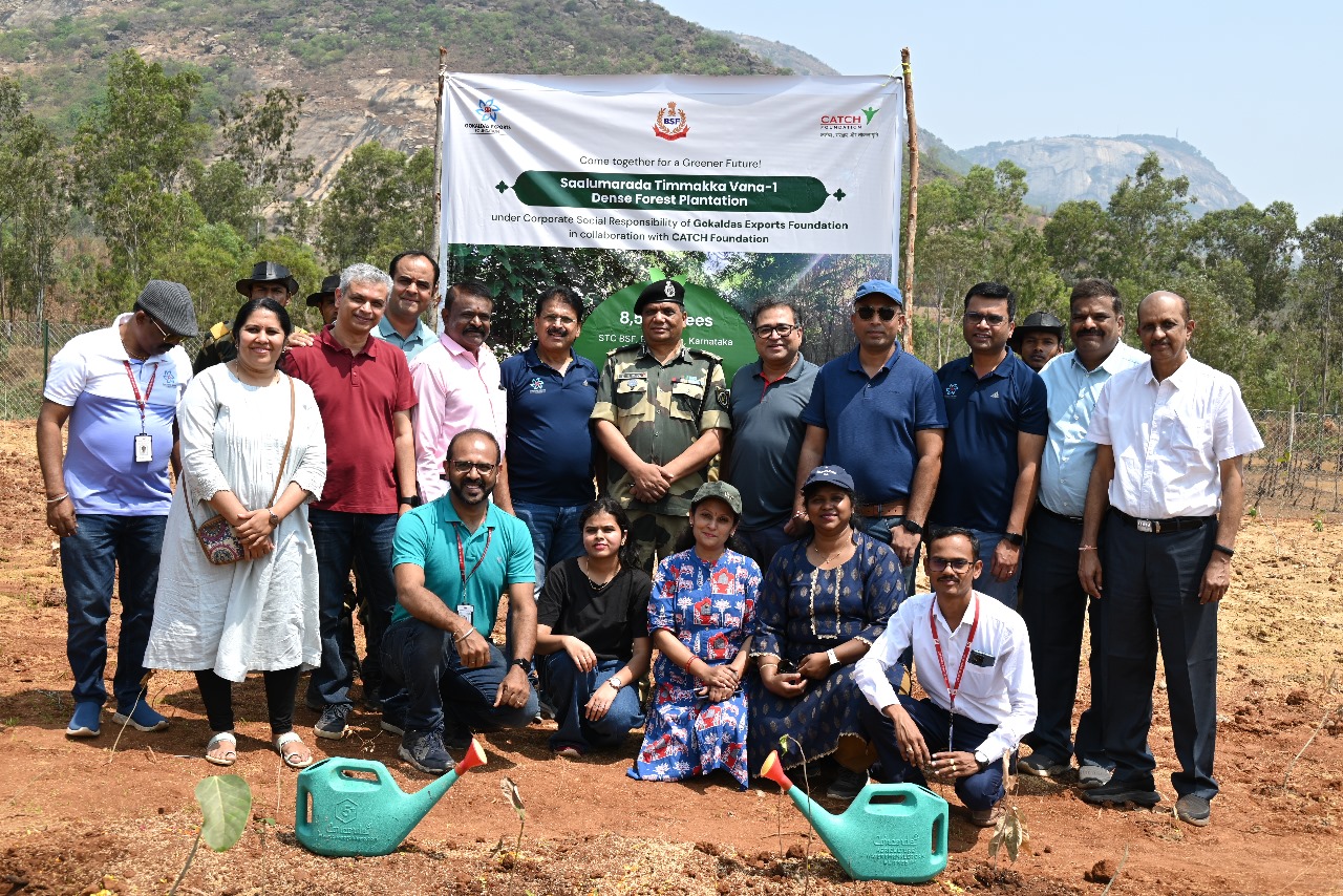 8,500 sapling planting campaign at BSF campus in Devanahalli