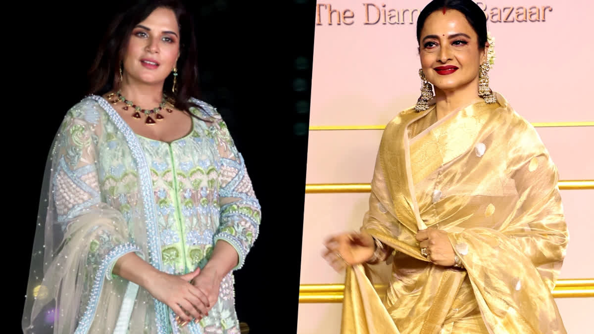 Rekha Blesses Richa Chadha's Baby Bump in Heartwarming Gesture at Heeramandi Premiere