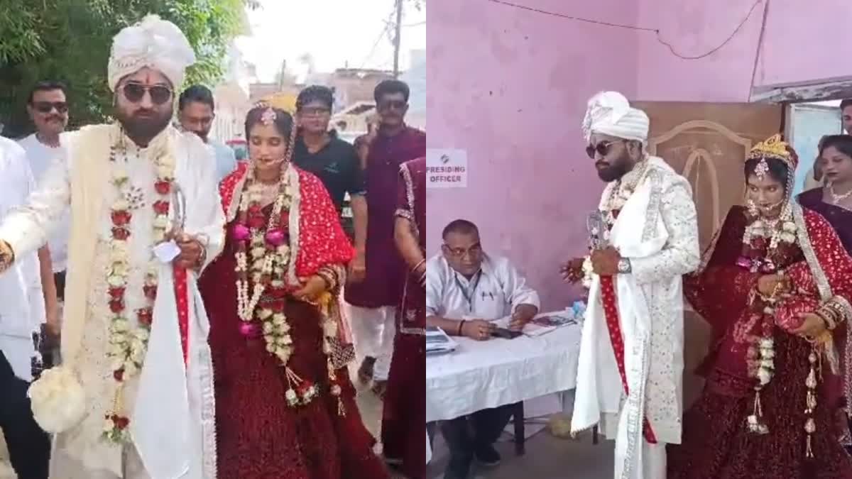 Panna Groom Voting with Bride
