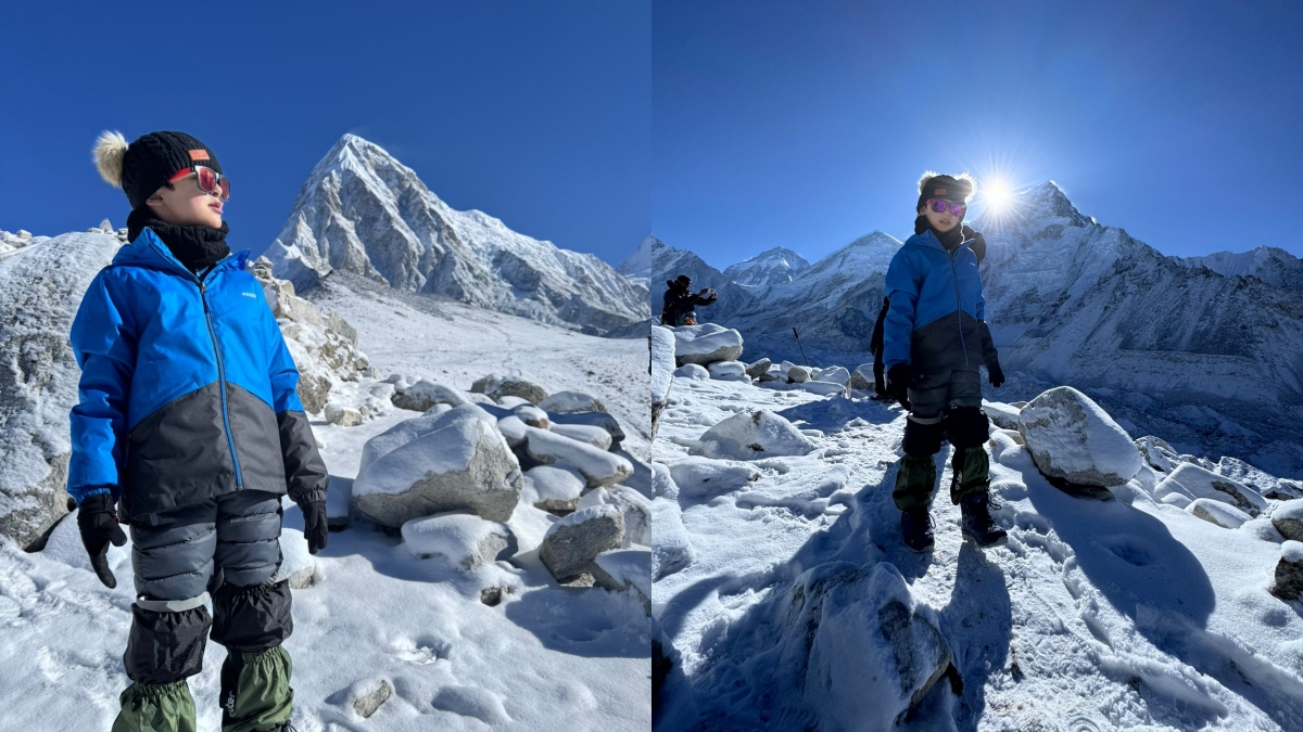 6 year-old Yuvan from Himachal Pradesh climb Mount Everest Base Camp.