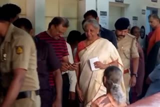 Union Minister Nirmala Sitharaman casts vote