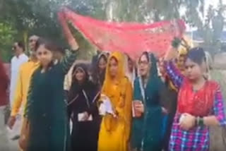 jhalawar-lok-sabha-constituency-bride-reached-to-cast-her-first-vote