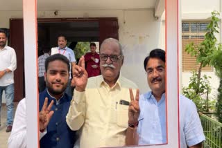 MINISTER SHIVAJI PATEL CASTS VOTE