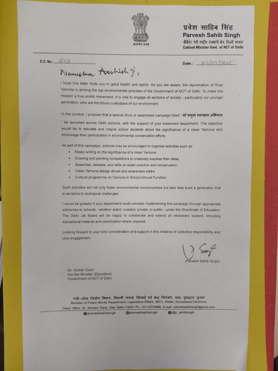 MAA YAMUNA SWACHATA ABHIYAN DELHI