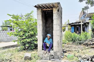 A poor man living in a Bathroom