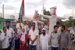 Congress Protest in Rourkela