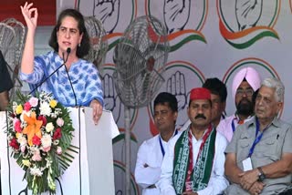 Priyanka Gandhi Addresses Public Meeting In Chandigarh on Sunday, May 26, 2024.