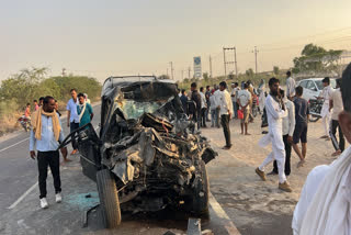Road accident at Rajasthan's Suratgarh on Sunday, May 26, 2024.