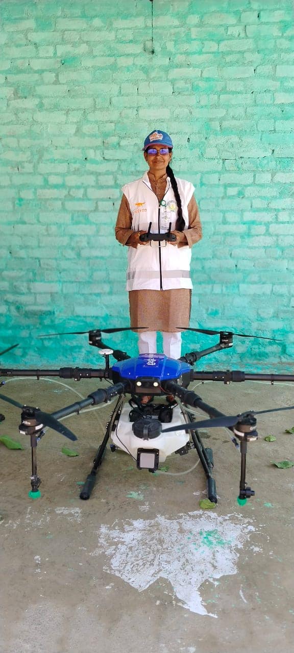 women Training to fly drone