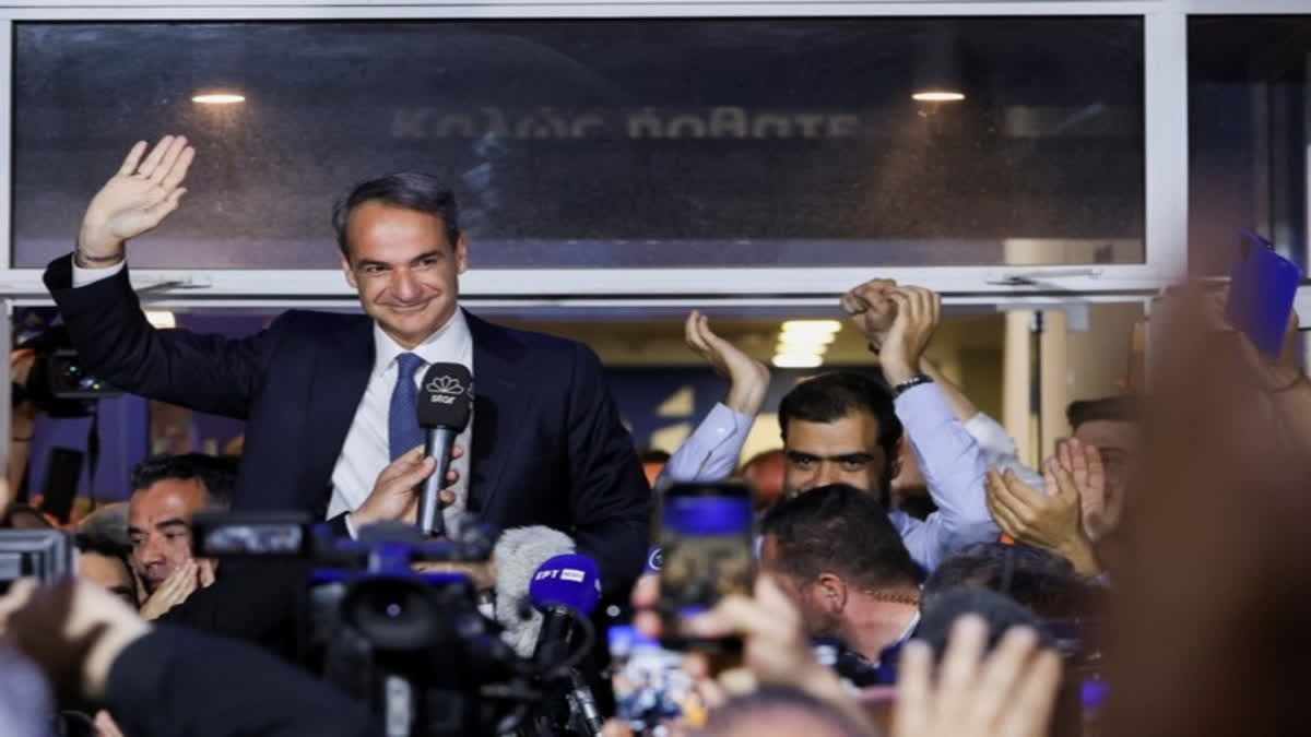 Greece's conservative New Democracy party wins landslide election victory for second 4-year term