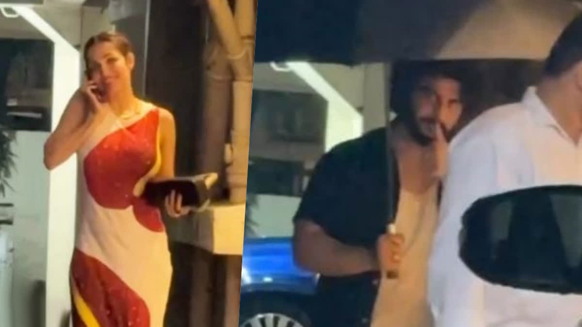 Actress Malaika Arora came to Arjun Kapoor's friend's house to celebrate his birthday