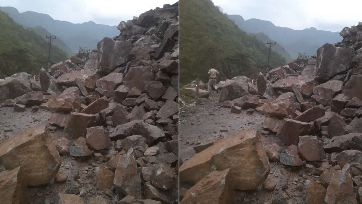 Chandigarh-Manali highway has been closed due to landslides caused by heavy rains in Himachal Pradesh