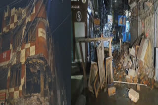 An 80 year old building collapsed in Amritsar, debris fell on a vehicle