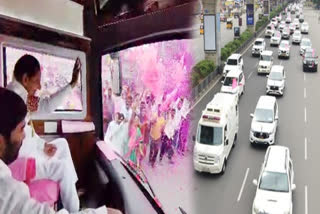 CM KCR left for Maharashtra with Huge Convoy