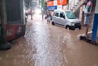 Water enters residential area after heavy Rain In Kangra