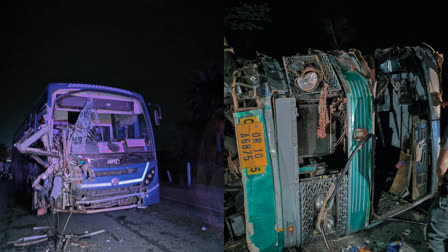 odisha bus accident  odisha  odisha accident  accident in odisha  bus accident in odisha  osrtc bus collided with private bus in odisha  ഒഡിഷ  ഒഡിഷ വാഹനാപകടം  വാഹനാപകടം ഒഡിഷ  ഒഡിഷ ബസ് അപകടം  ബസ് അപകടം ഒഡിഷ  അപകടം  ബസുകൾ കൂട്ടിയിടിച്ചു