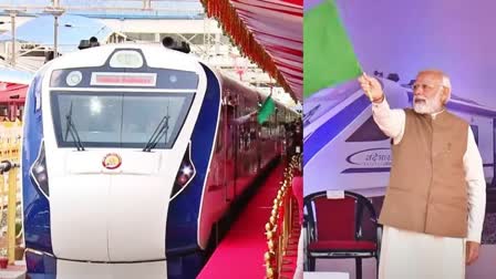 pm narendra modi  modi flag of five vande bharat train  vande bharat train  ranchi  Rani Kamalapati Jabalpur Vande Bharat  Khajuraho Bhopal Indore Vande Bharat  Madgaon Mumbai Vande Bharat  Dharwad Bengaluru Vande Bharat  Hatia Patna Vande Bharat  വന്ദേഭാരത്  അഞ്ച് വന്ദേഭാരത് ഒരുമിച്ച് കന്നിയാത്ര  പ്രധാന മന്ത്രി ചൊവ്വാഴ്‌ച ഫ്ലാഗ് ഓഫ് ചെയ്യും  റാണി കമാല്‍പാട്ടി  ഫ്ലാഗ് ഓഫ്  ഏറ്റവും പുതിയ ദേശീയ വാര്‍ത്ത  ഇന്നത്തെ പ്രധാന വാര്‍ത്ത