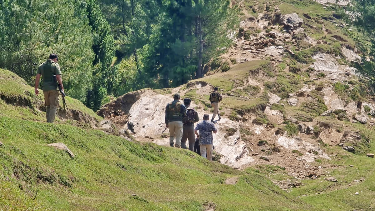 Security forces during a search operation in Jammu & Kashmir