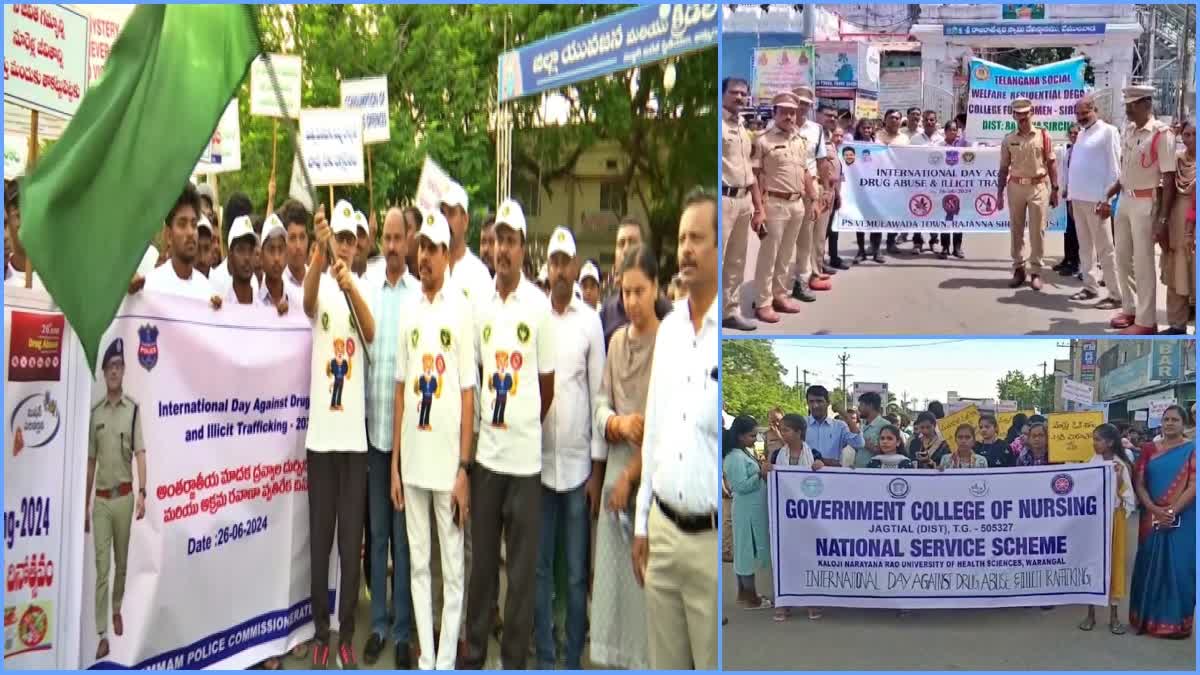 Anti Drug Awareness Rally in Telangana
