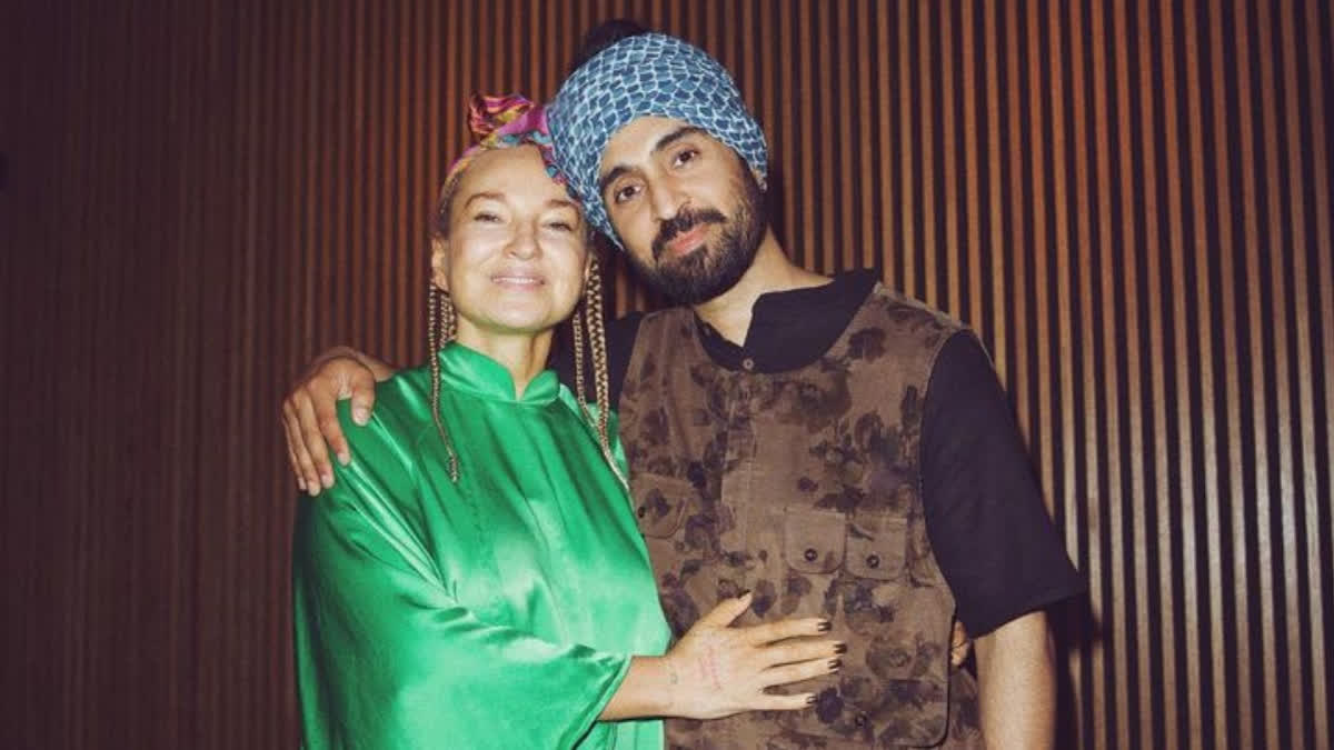 Singer and actor Diljit Dosanjh treated his fans by posting a bunch of pictures taken inside a recording studio. He was accompanied by none other than Australian singer Sia in some pictures, with fans hoping for a potential collaboration.