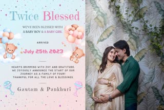 Pankhuri Awasthy and Gautam Rode blessed with a twin baby