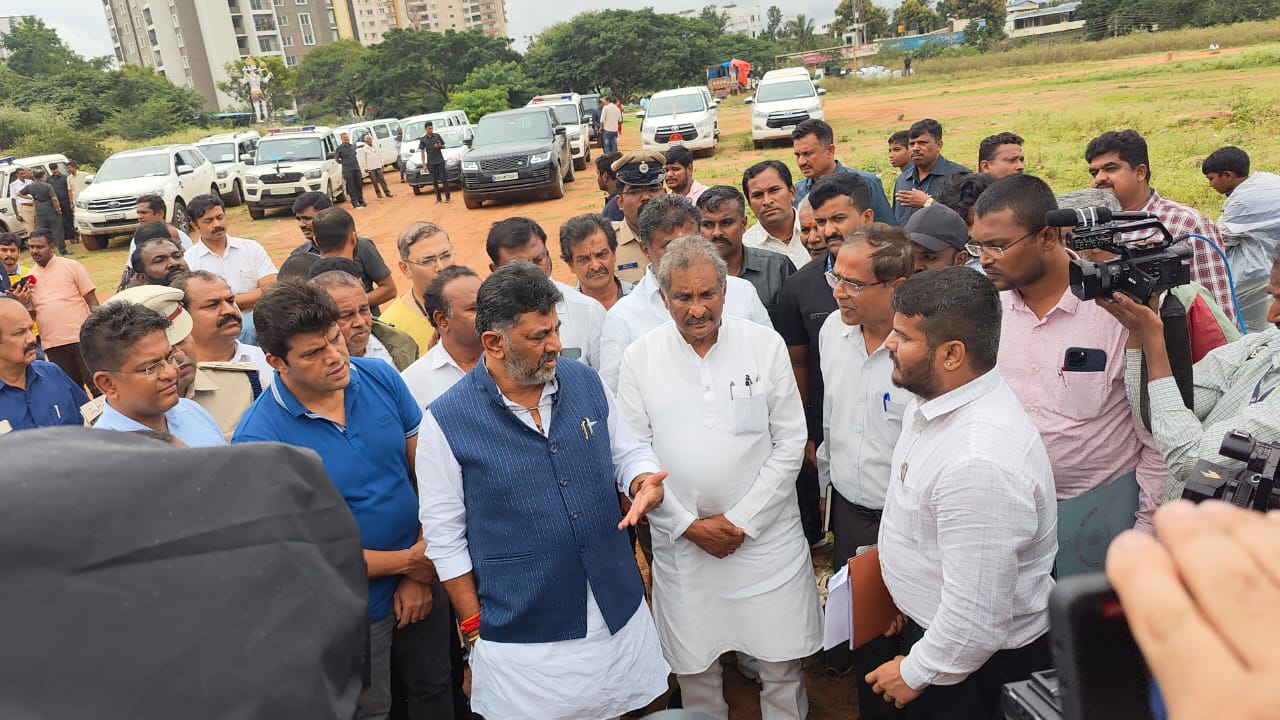 DCM conducted site inspection of various development projects of Sarvajnanagar