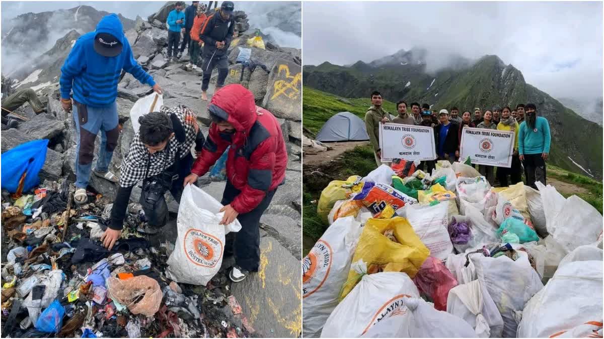 श्रीखंड महादेव के आंगन में लगा कचरे का ढेर