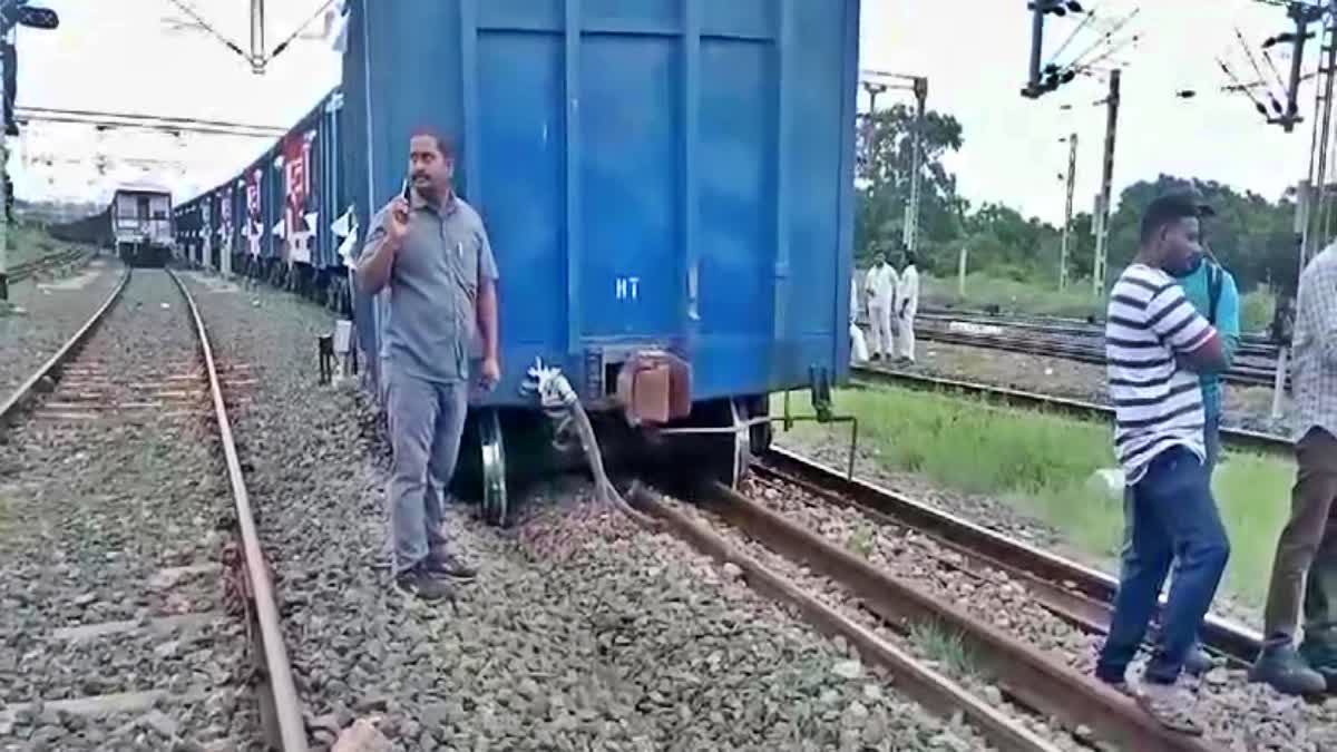 Goods Train Derailed in Bitragunta of Nellore District