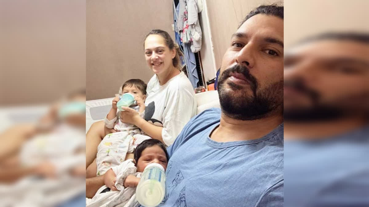 Yuvraj Singh and Hazel Keech welcome second child  former cricketer Yuvraj Singh  Yuvraj Singh and Hazel Keech  ಮತ್ತೊಮ್ಮೆ ಪೋಷಕರಾದ ಯುವರಾಜ್​ ಸಿಂಗ್​ ದಂಪತಿ  ಹೆಣ್ಣು ಮಗುವಿಗೆ ಜನ್ಮ ನೀಡಿದ ಹೇಜಲ್​ ಕೀಚ್  ವಭಾರತದ ಮಾಜಿ ಕ್ರಿಕೆಟಿಗ ಯುವರಾಜ್ ಸಿಂಗ್  ಯುವರಾಜ್ ಸಿಂಗ್ ಮತ್ತೊಮ್ಮೆ ತಂದೆ  ಮಗಳು ಹುಟ್ಟಿದ ನಂತರ ಅವರ ಕುಟುಂಬ ಪೂರ್ಣ