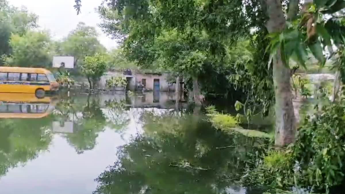 Waterlogging at St Paul School pataudi