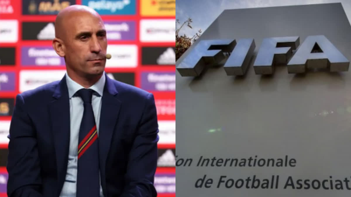 FIFA has suspended Luis Rubiales  Luis Rubiales  FIFA  Jennifer Hermoso  kiss controversy  Spanish football association  സ്പാനിഷ് ഫുട്ബോൾ അസോസിയേഷൻ  ലൂയിസ് റൂബിയാലെസ്  ലൂയിസ് റൂബിയാലെസിനെ ഫിഫ സസ്പെൻഡ് ചെയ്തു  ഫിഫ  ജെന്നിഫര്‍ ഹെര്‍മോസോ