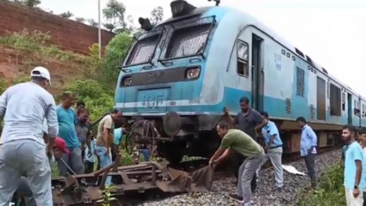 Tripura: Narrow escape for passengers as train hits stone laden trolley