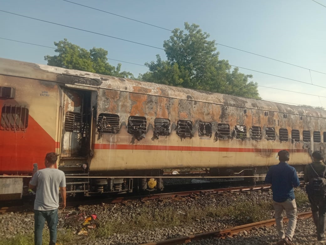 Fire Broke Out tourist train