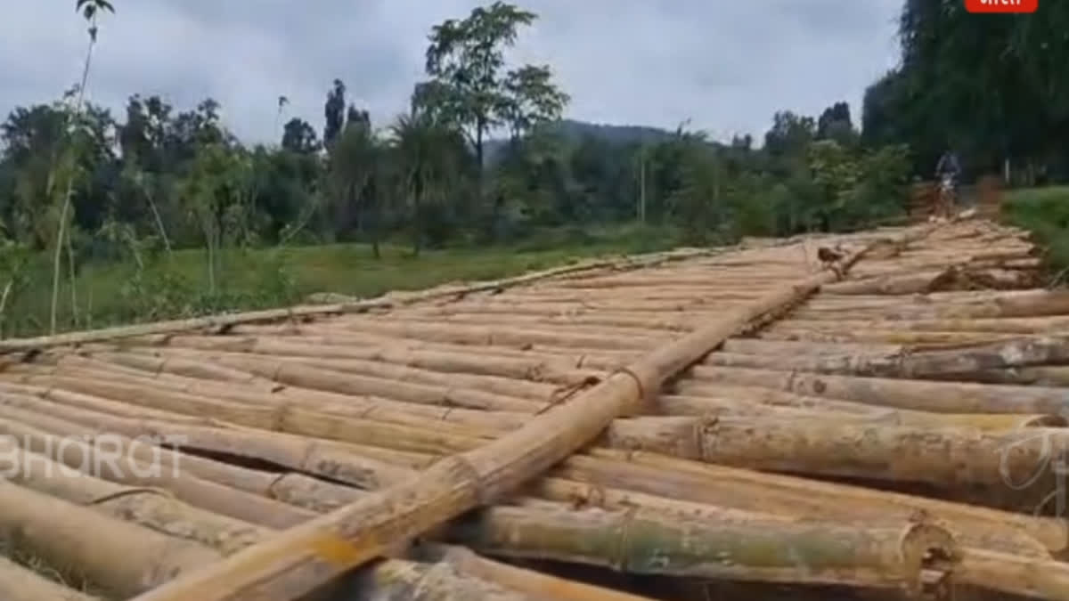 Villagers In Chhattisgarh's Kanker Build Makeshift Bridge Across Chinar River In Two Days