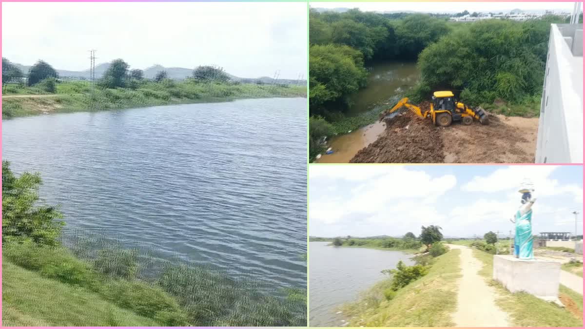 Encroachment of Pond Land in Jagtial