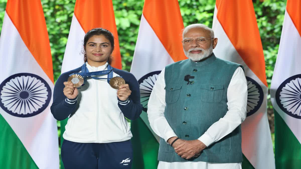 manu bhaker and pm narendra modi