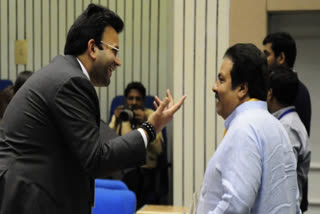 Rohan Jaitley and Rajeev Shukla